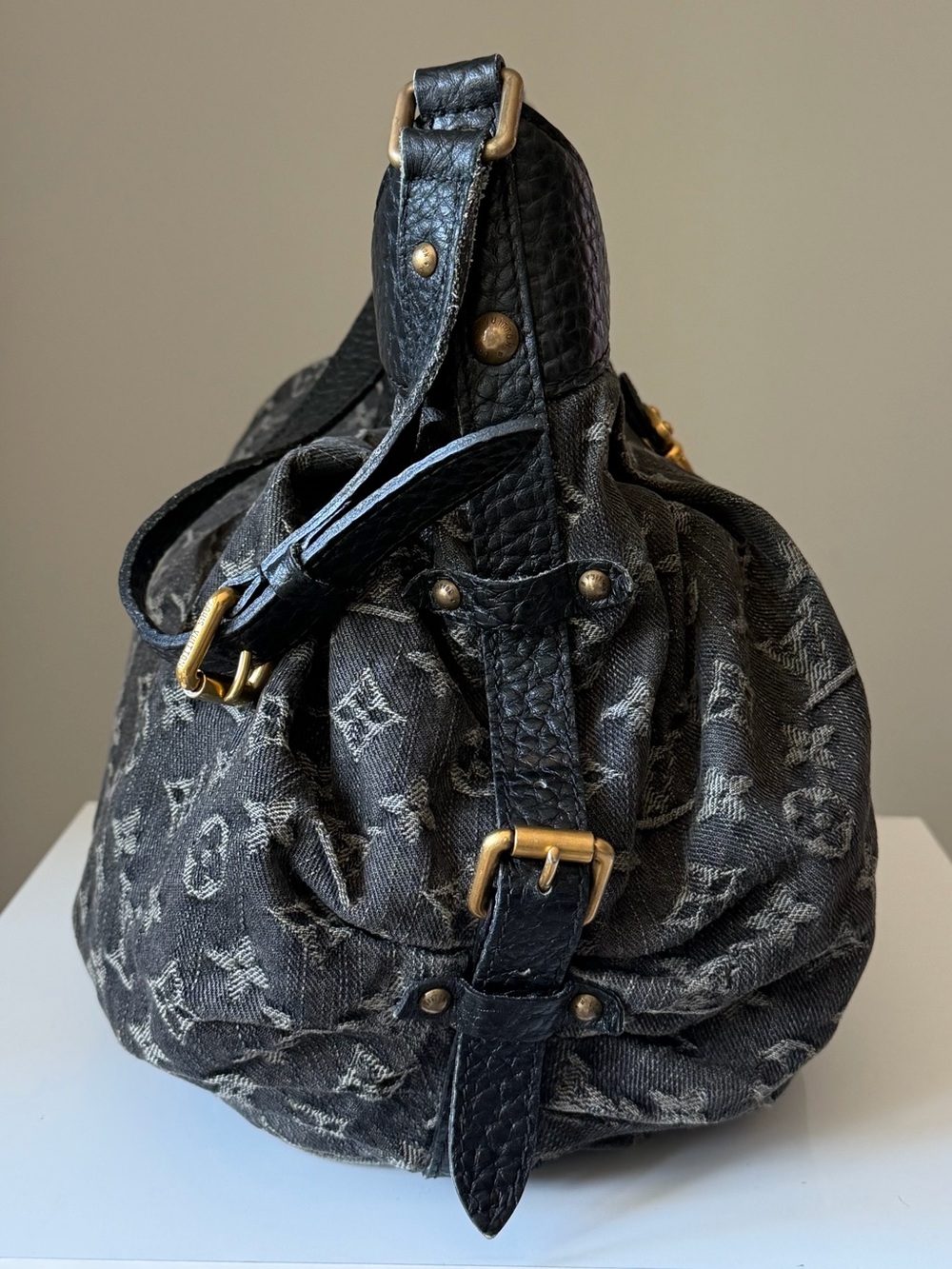 Louis Vuitton Denim Mahina XS Black Monogram Shoulder Bag - Picture 5 of 16